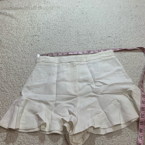 Sandro Paris white ruffled high rise shorts 40 - Picture 4 of 7